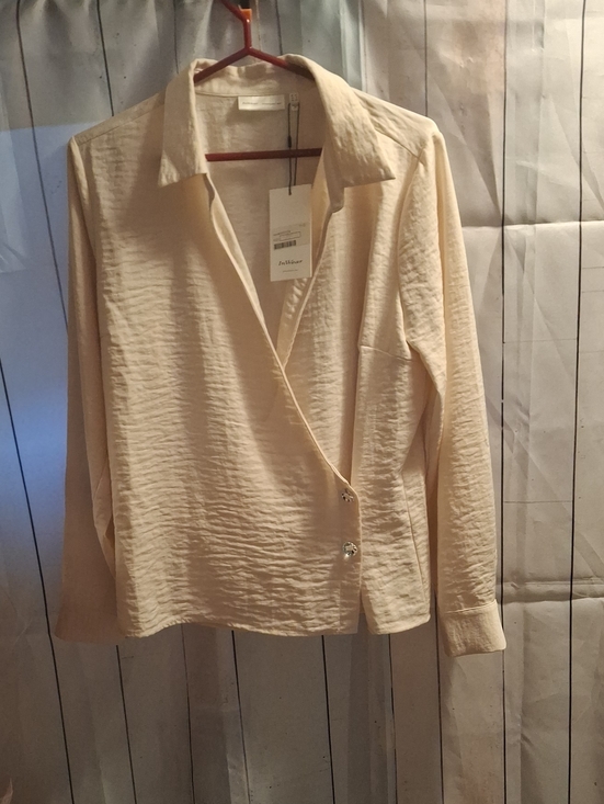 Gund Jackets & Blazers - Gund Cream/Nougat Blouse with Decorative Buttons